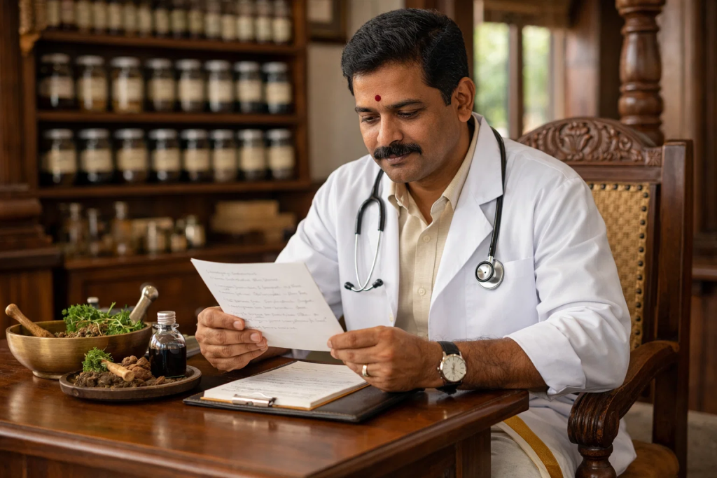 Shirodhara Ayurvedic therapy at Tigris Valley — warm medicated oil poured on forehead to calm the nervous system and strengthen immunity