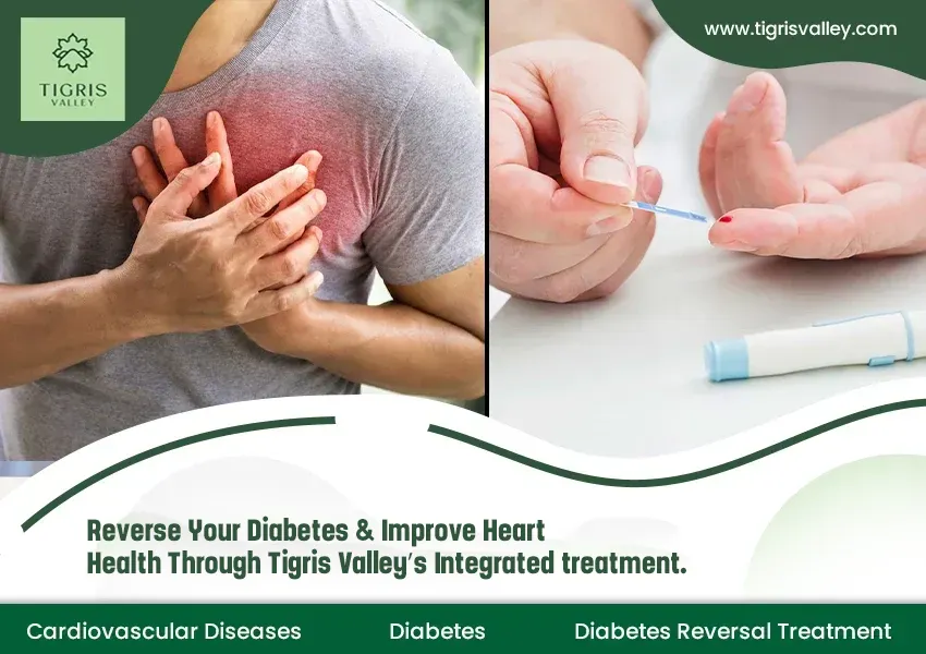 Reverse your diabetes and improve heart health through Tigris Valley’s Integrated diabetes treatment.