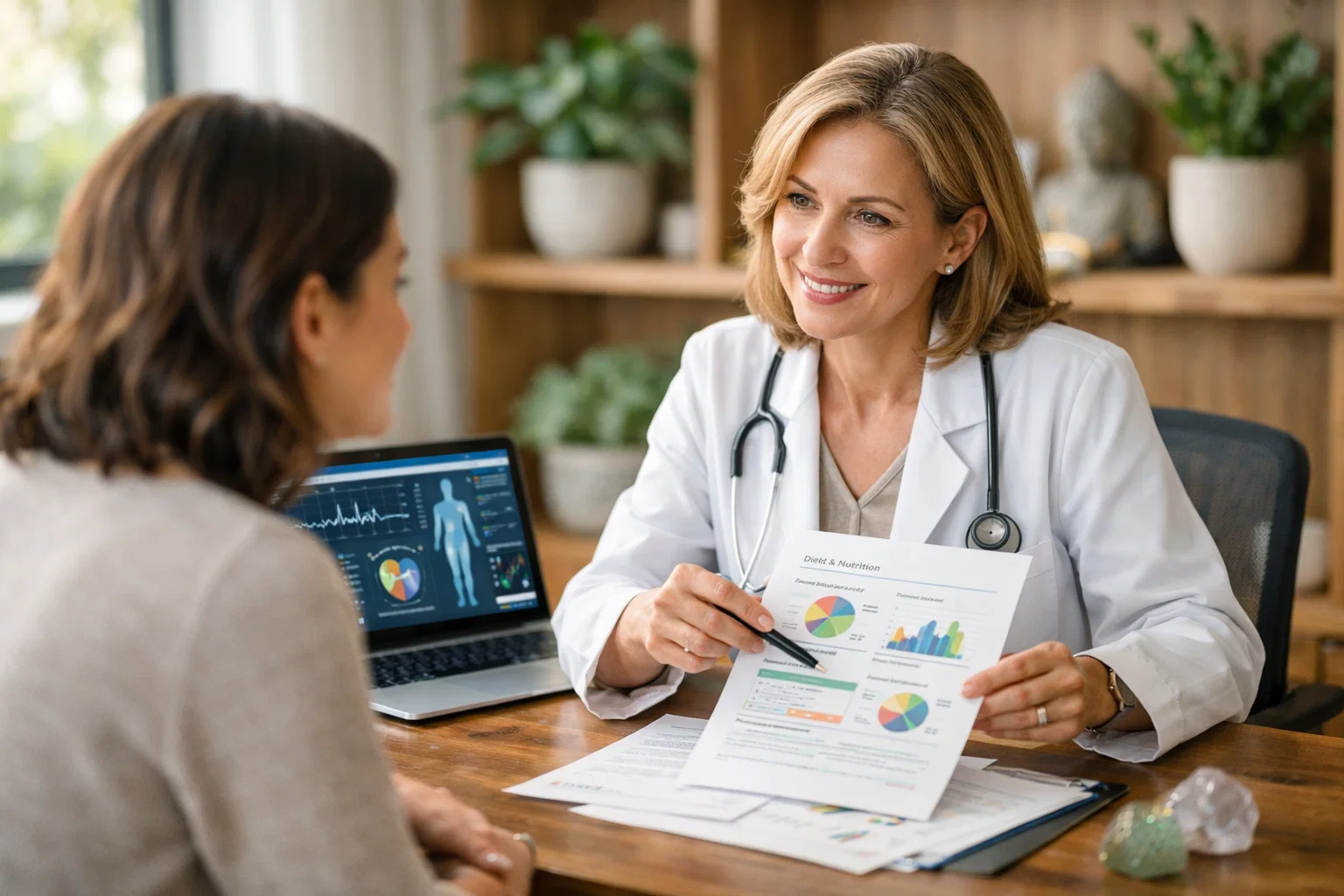 Doctor providing expertise on health assessment