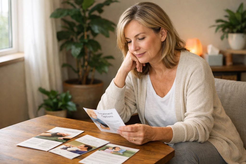 Patient choosing between functional and integrative medicine approaches