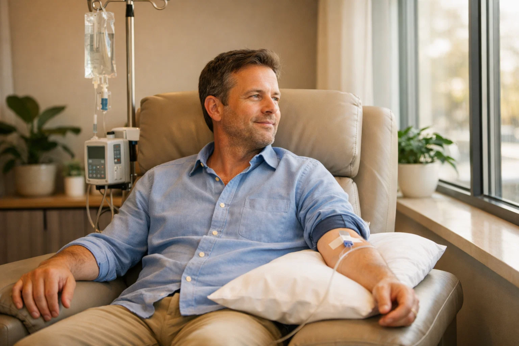 IV vitamin C drip session experience at Tigris Valley functional medicine clinic