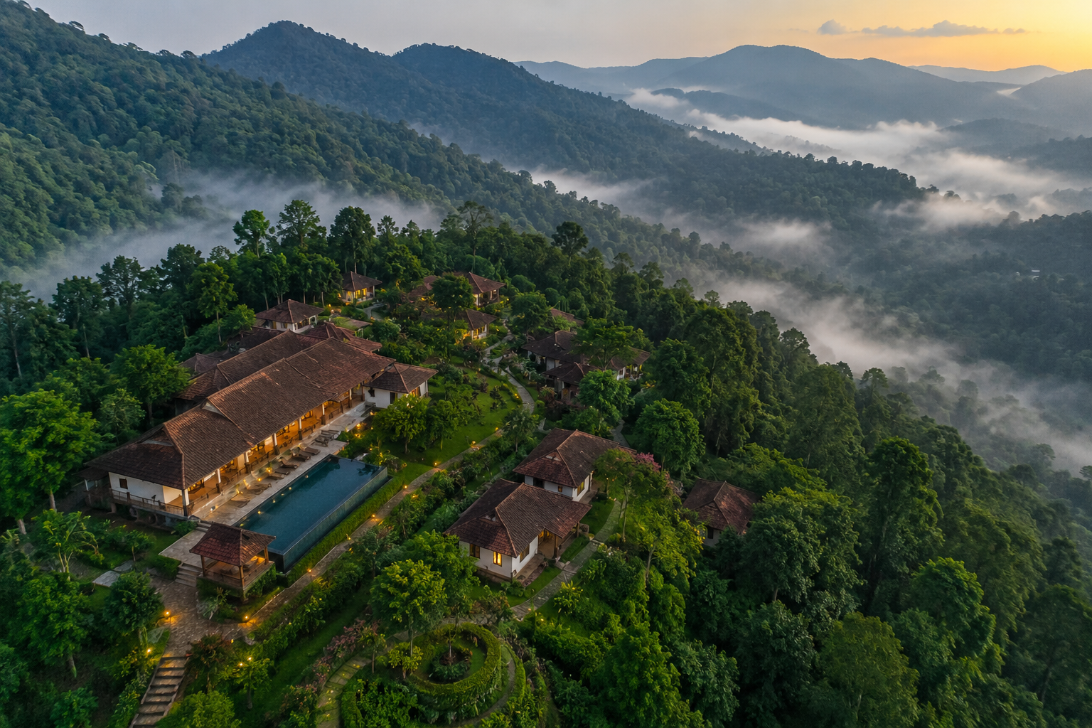 Tigris Valley holistic wellness retreat in Wayanad Kerala mountains — premier Kerala wellness resort for Russian tourists