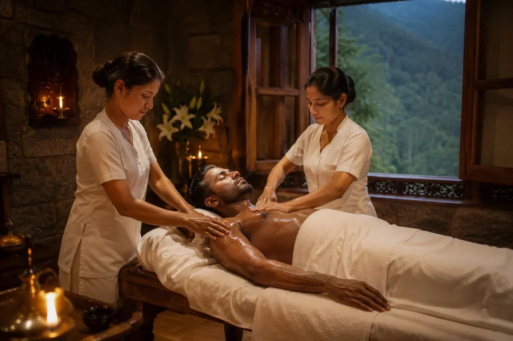 Stress symptoms- Abhyanga treatment