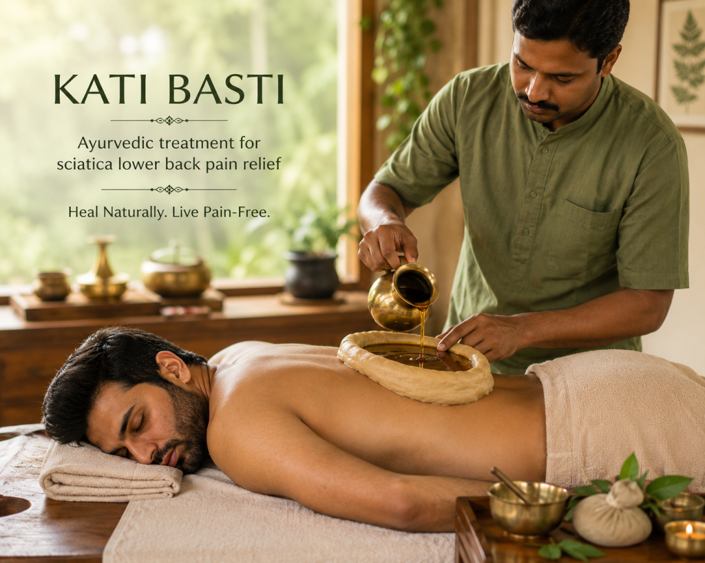 Kati Basti Ayurvedic treatment for sciatica lower back pain relief at Tigris Valley