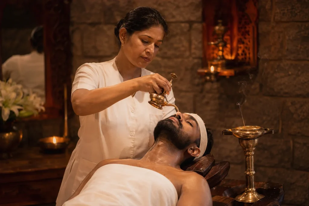 Treating Stress symptoms at Tigris valley- nasya therapy