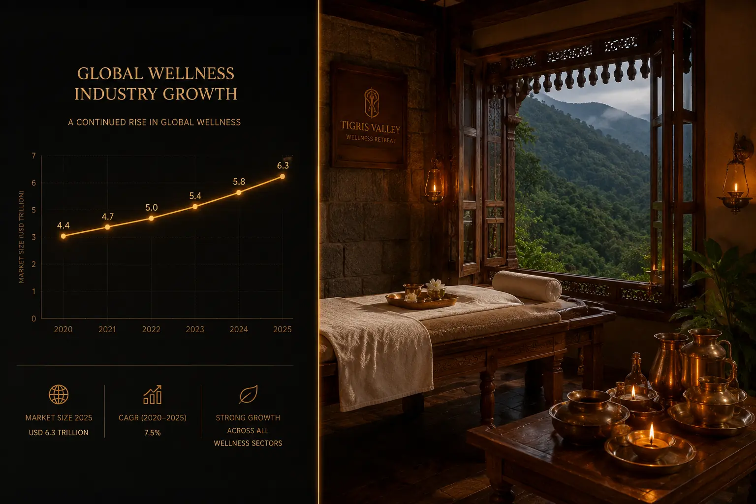 Ayurveda vs Wellness Retreat statistics