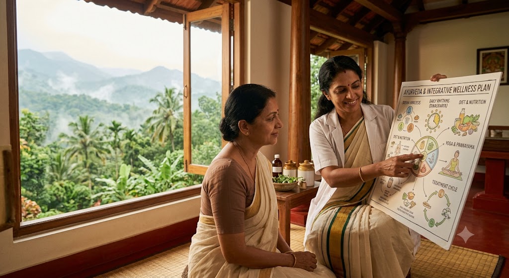 Doctor explaining what is metabolic syndrome symptoms risks and natural treatment at Tigris Valley Kerala