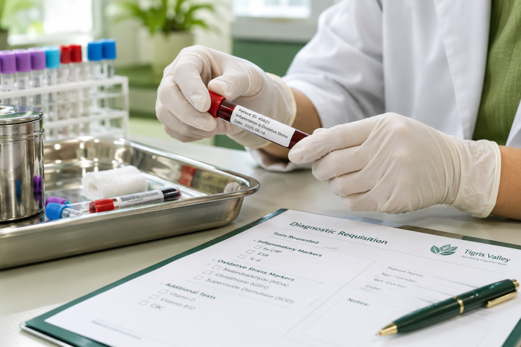 Functional medicine diagnostic blood testing for post-viral long COVID markers