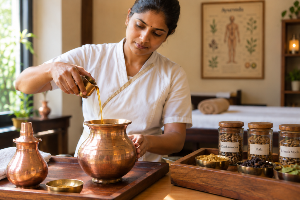 Panchakarma Basti therapy preparation Ayurveda detox retreat