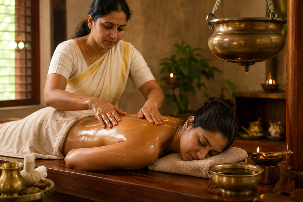 Panchakarma Abhyanga therapy supporting hormonal reset for PCOS treatment