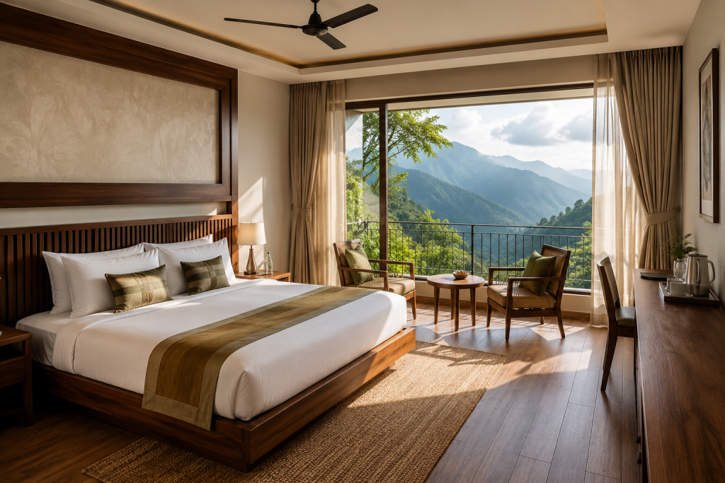 Luxury private suite accommodation, a factor in ayurveda retreat kerala cost