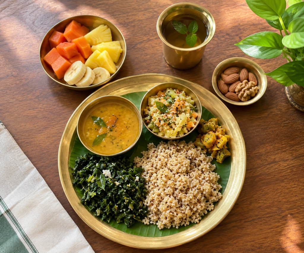 Low-sodium DASH-style meal served on a blood pressure retreat program