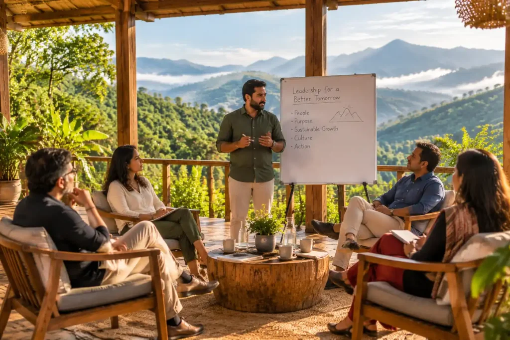 corporate wellness retreat for team at tigris valley